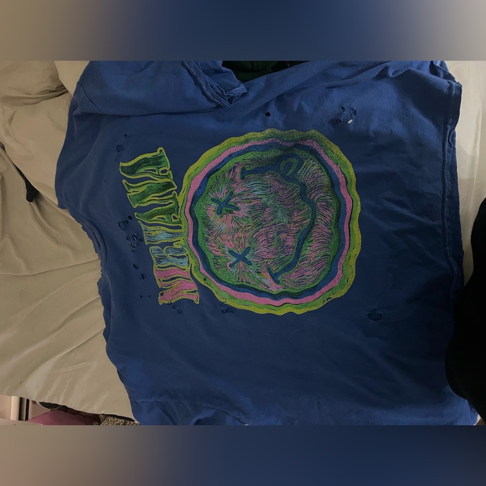 Urban outfitters tees nirvana blue tee shirt
